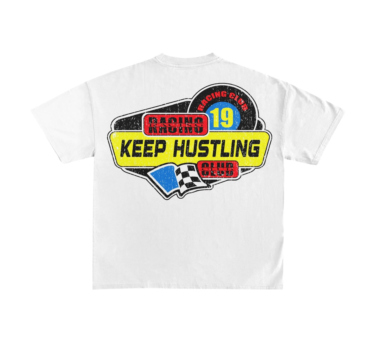 Keep Hustling Motosport Oversized T